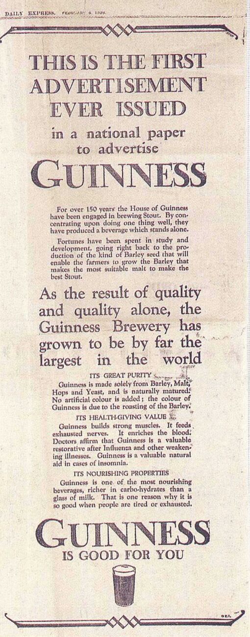 first-ever-ad- Guinness