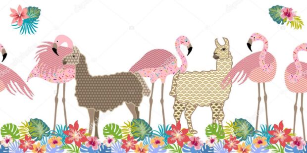 perché gli unicorni sono popolari lama e fenicotteri