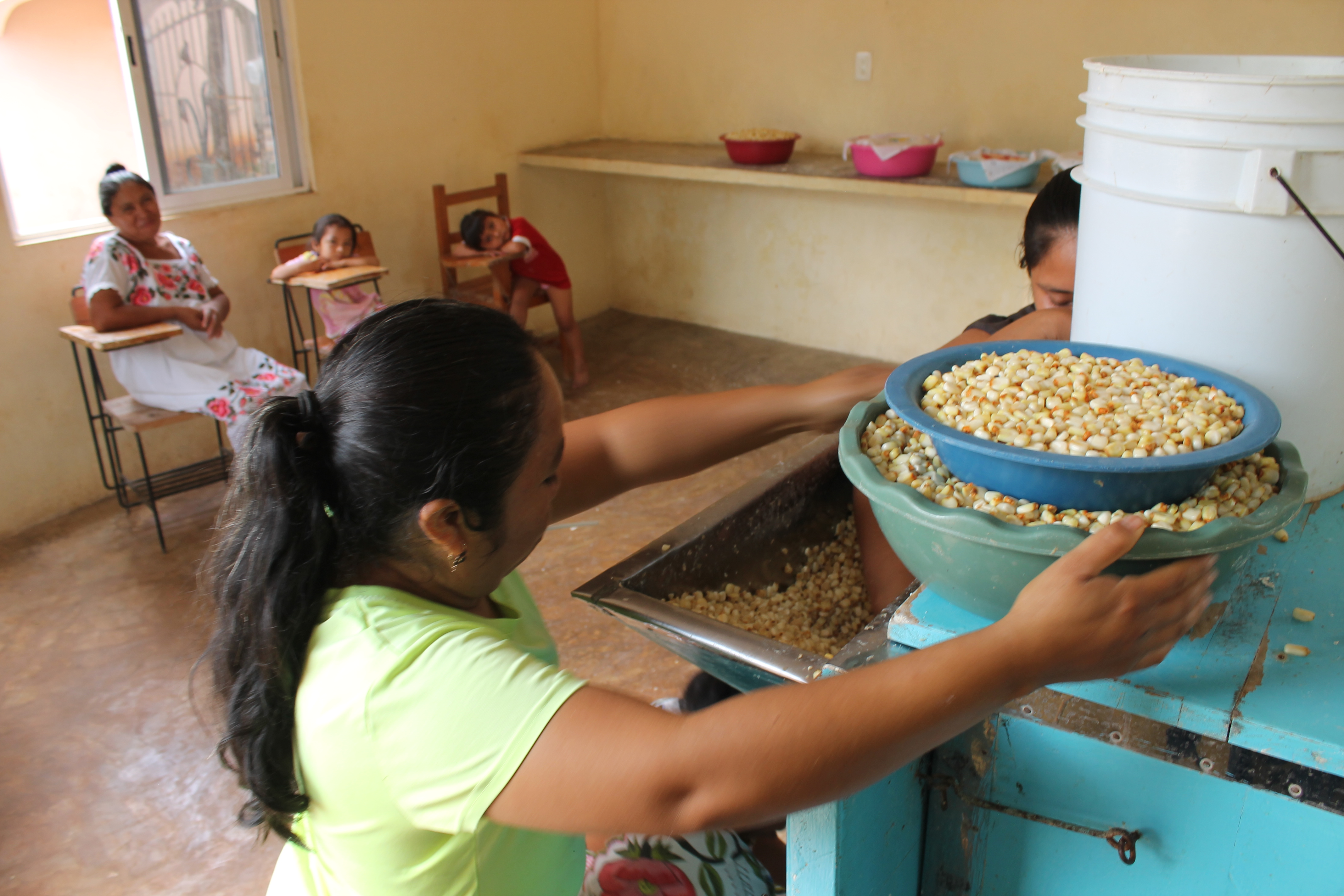 En la comunidad de X'Box hay un solo molino de más de 30 años de antigüedad.