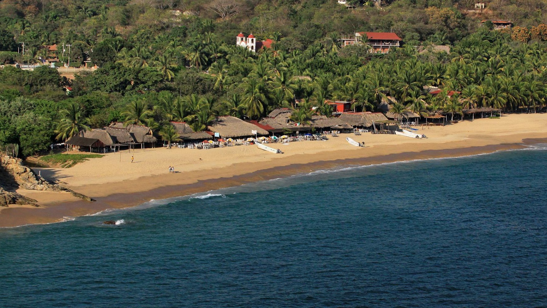 La playa San Agustinillo, en Mazunte. 