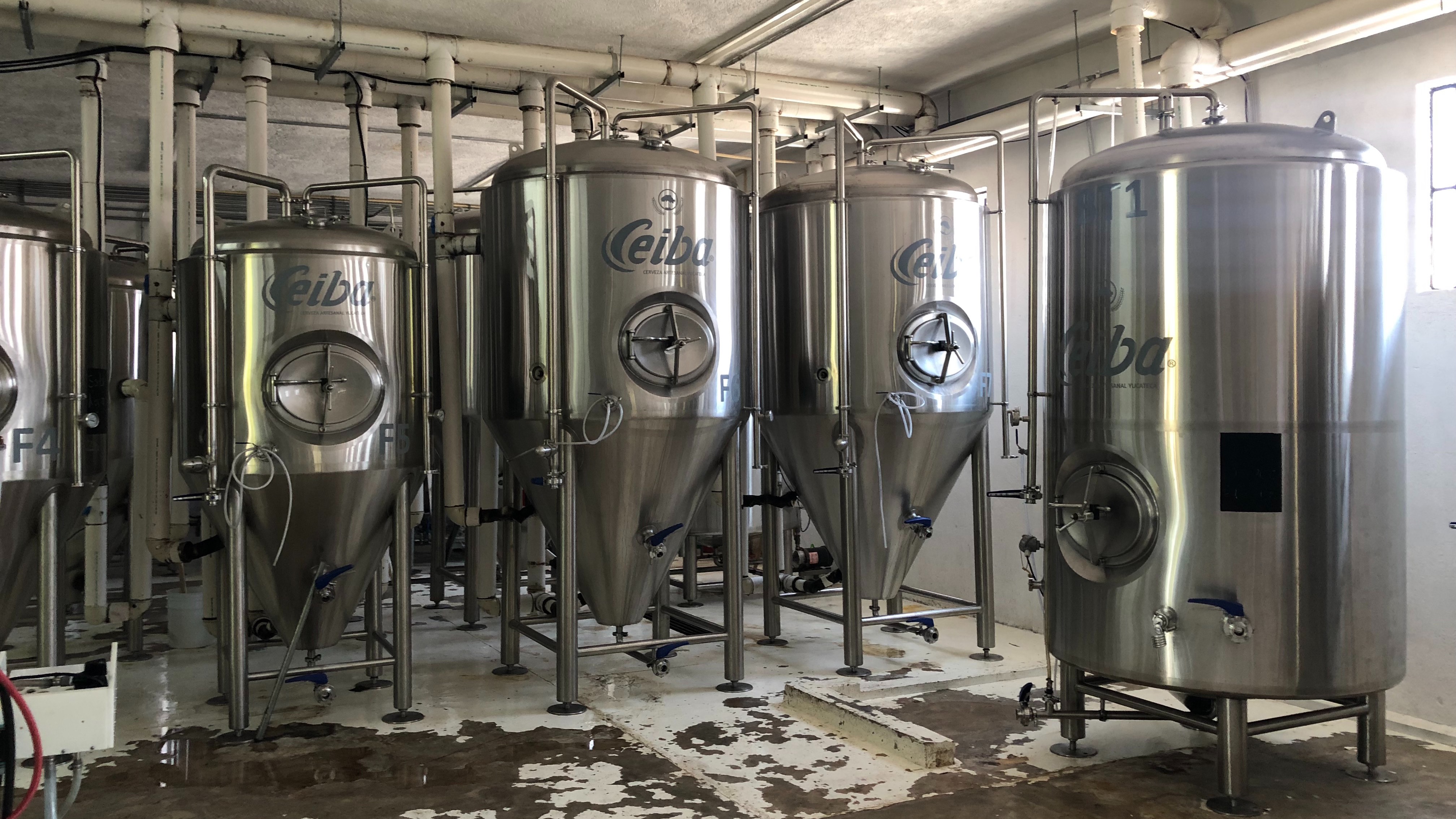 Interior de la cervecería. 