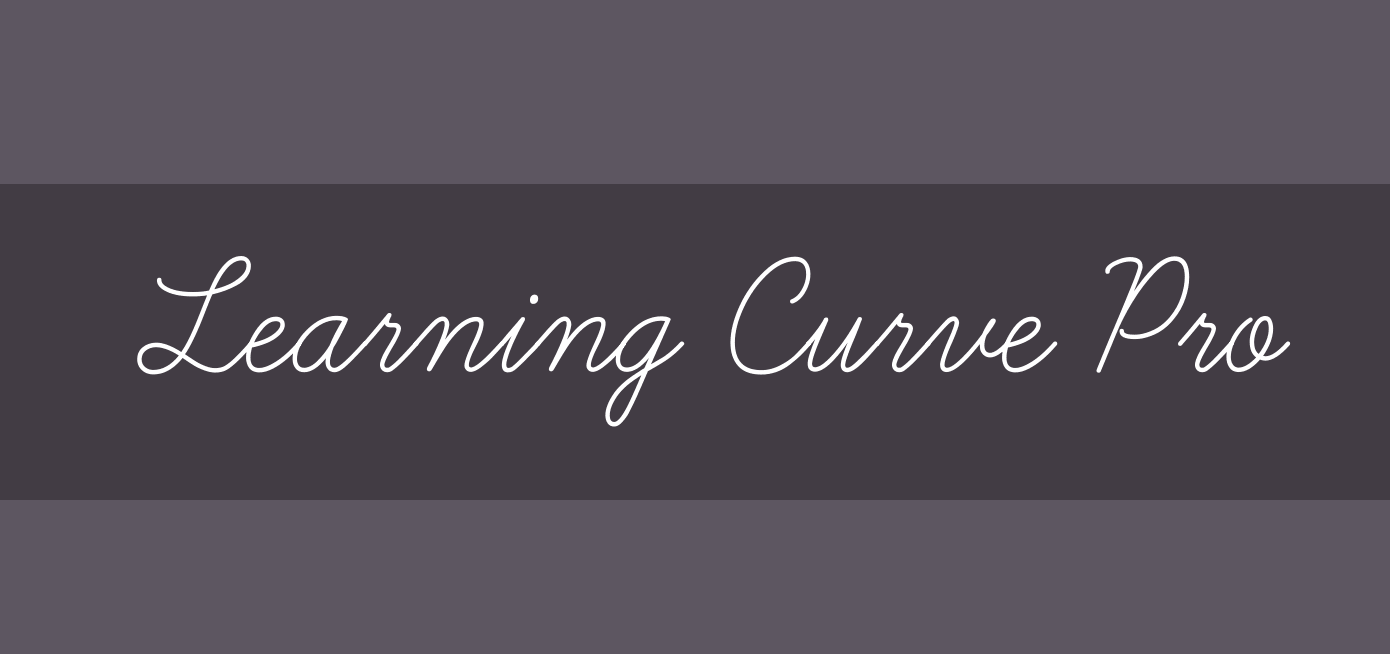 Phông chữ thư pháp đơn giản gọi là Learning Curve Pro