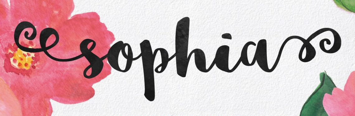 Phông chữ thư pháp duyên dáng, nữ tính có tên Sophia