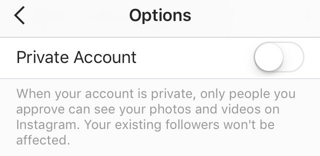Chuyển tài khoản Instagram của bạn từ riêng tư sang công khai để có được nhiều người theo dõi hơn.