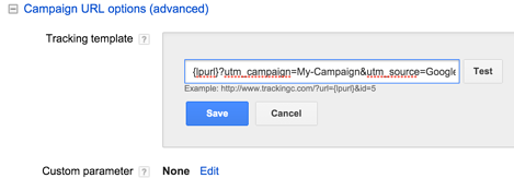 tùy chọn URL chiến dịch nâng cao và nâng cao