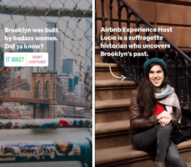 Airbnb làm nổi bật khách hàng trong Câu chuyện Instagram của mình
