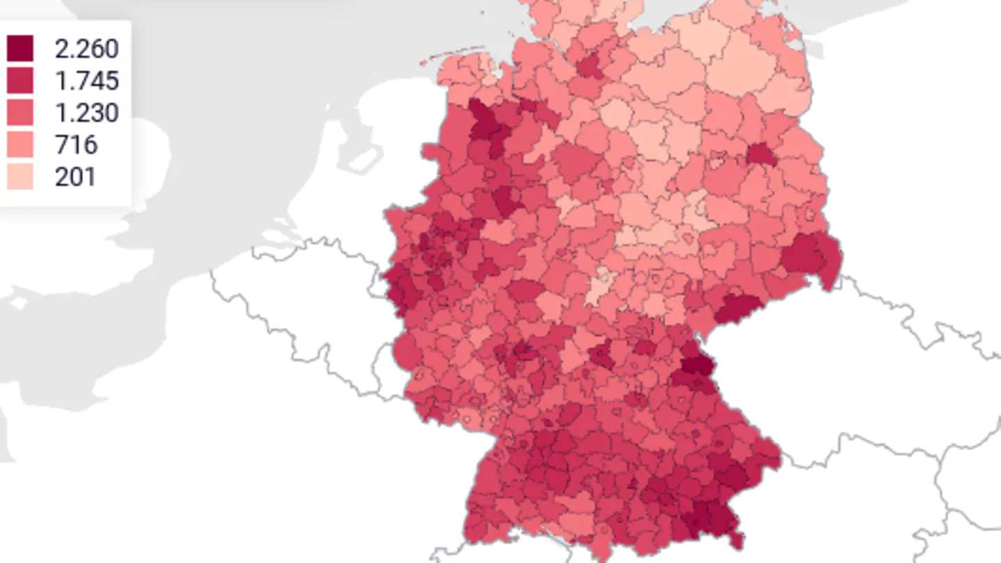 RKI Fallzahlen zu Covid-19 für alle Kreise und Städte in Deutschland