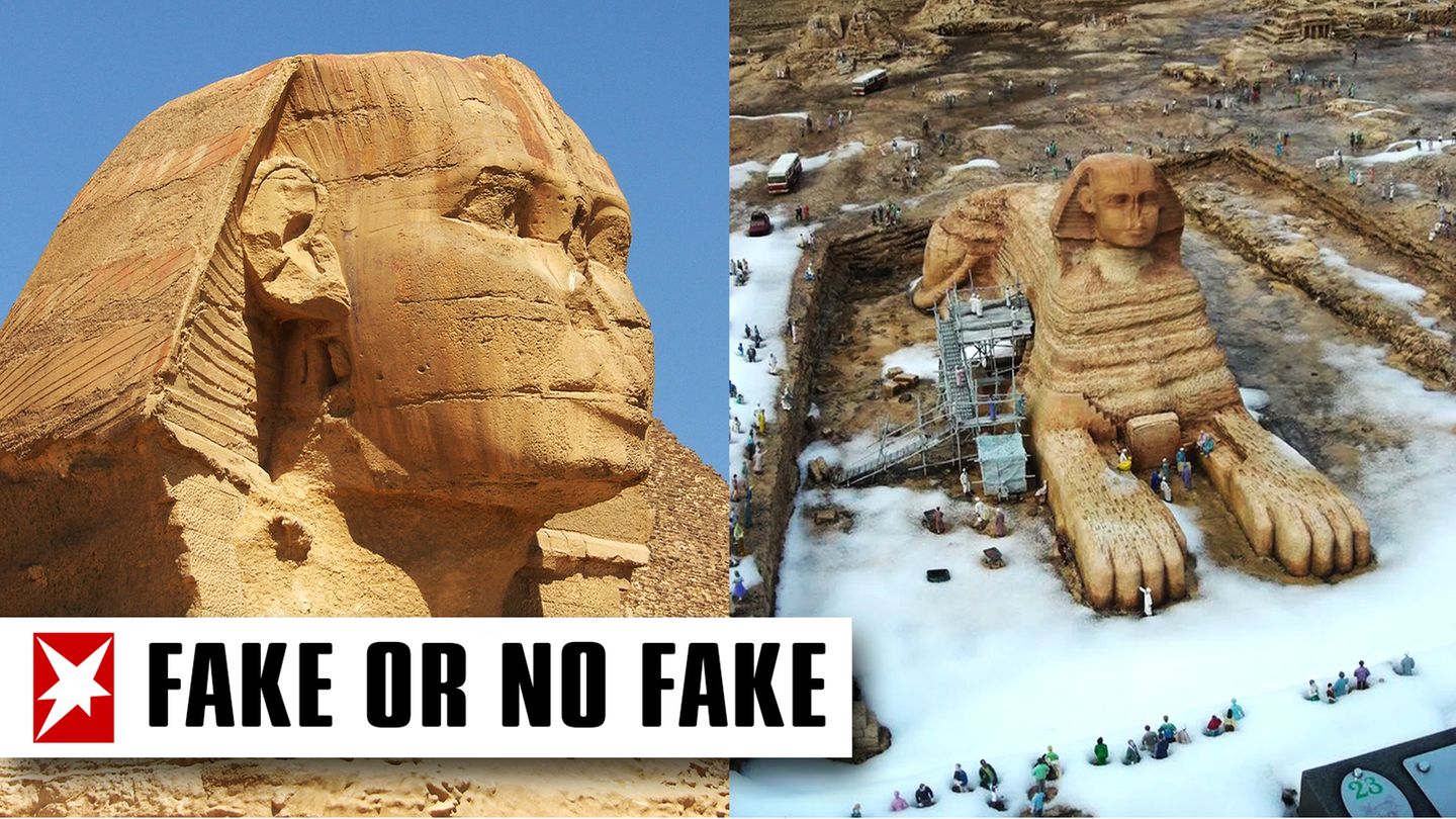 Große Sphinx von Gizeh im Schnee? Das Foto im Faktencheck (Video)