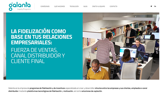 Galanta y su web: confección y diseño de un programa de fidelización