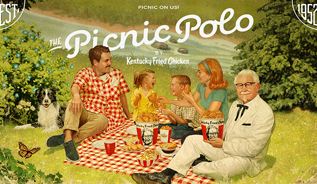 KFC presenta una camiseta que sirve también como mantel de pícnic
