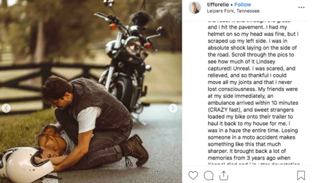 influencer accidente