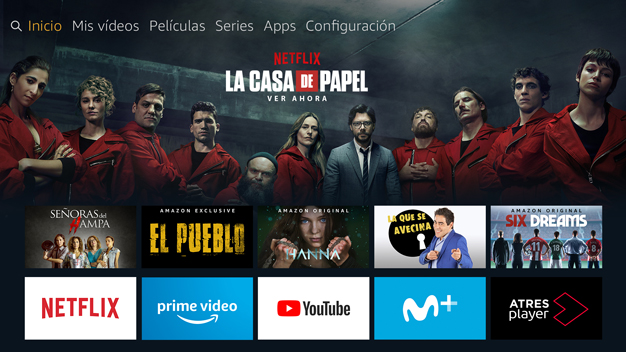 Interfaz Amazon Fire TV