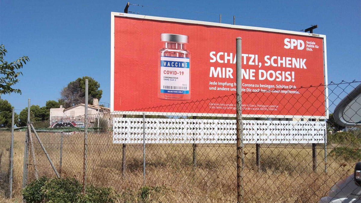 La campaña para las elecciones alemanas se cuela en Mallorca