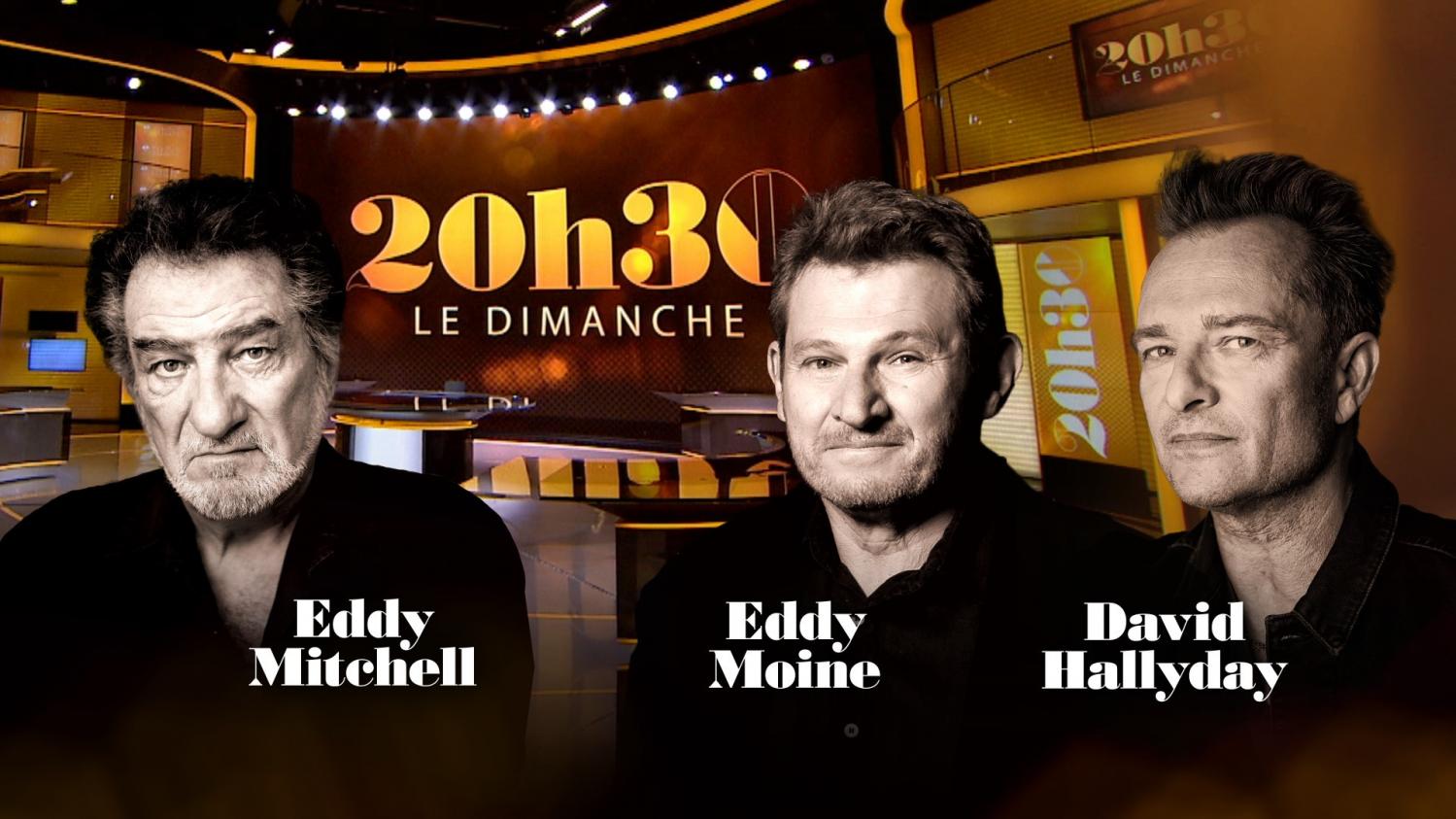"20h30 le dimanche" avec Eddy Mitchell, son fils Eddy Moine et David Hallyday - France 2 - 18 octobre 2020