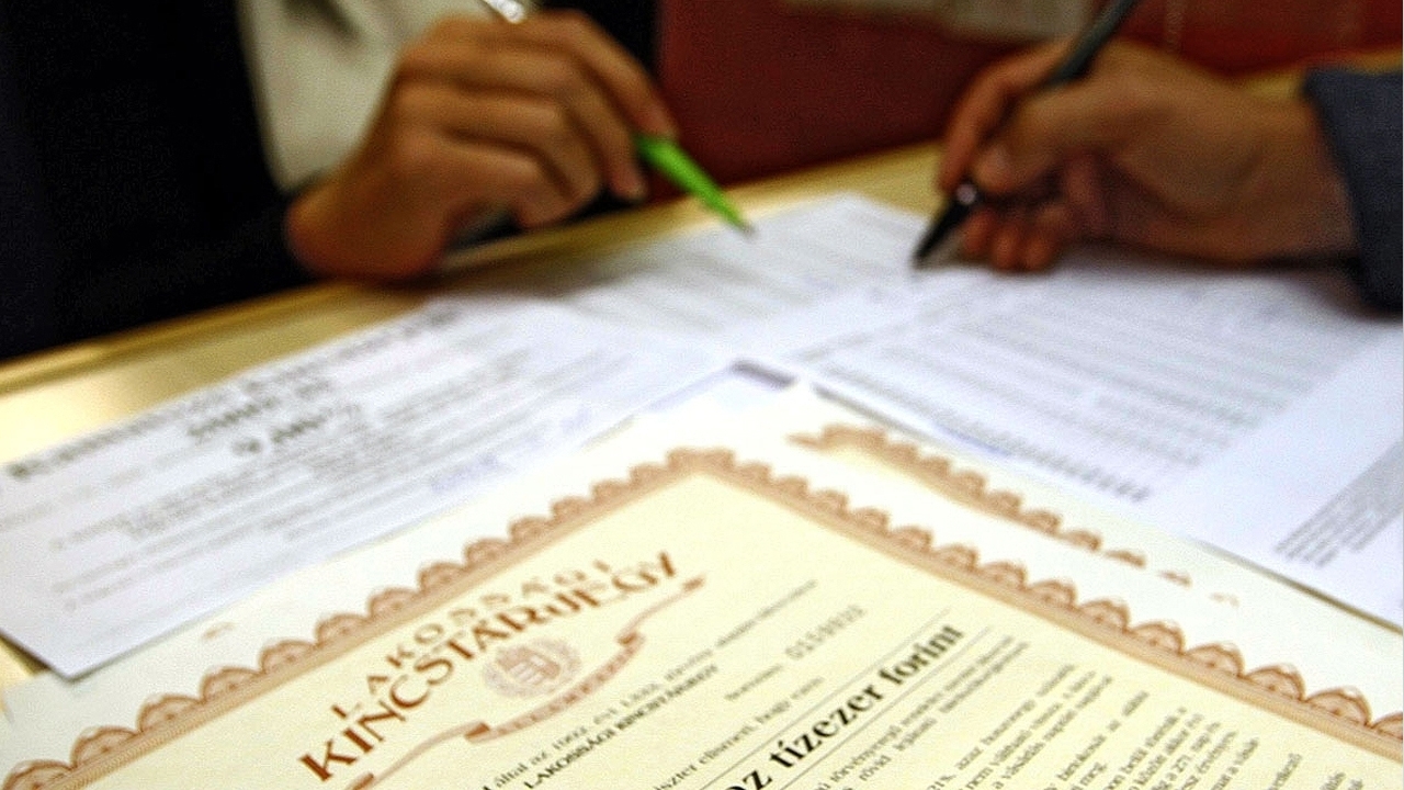 Csökkent bizonyos államkötvények aukciós átlaghozama