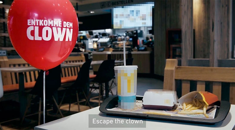 Campagna di Burger King #EscapeTheClown per "It"
