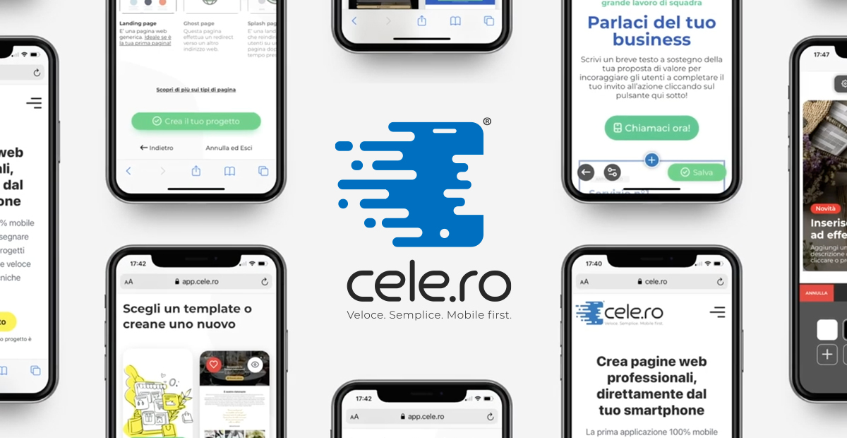 Cele.ro: l'app per la creazione di siti web mobile first