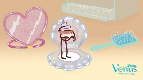 Immagine ripresa dallo spot di Gillette Venus. Gillette Venus lancia