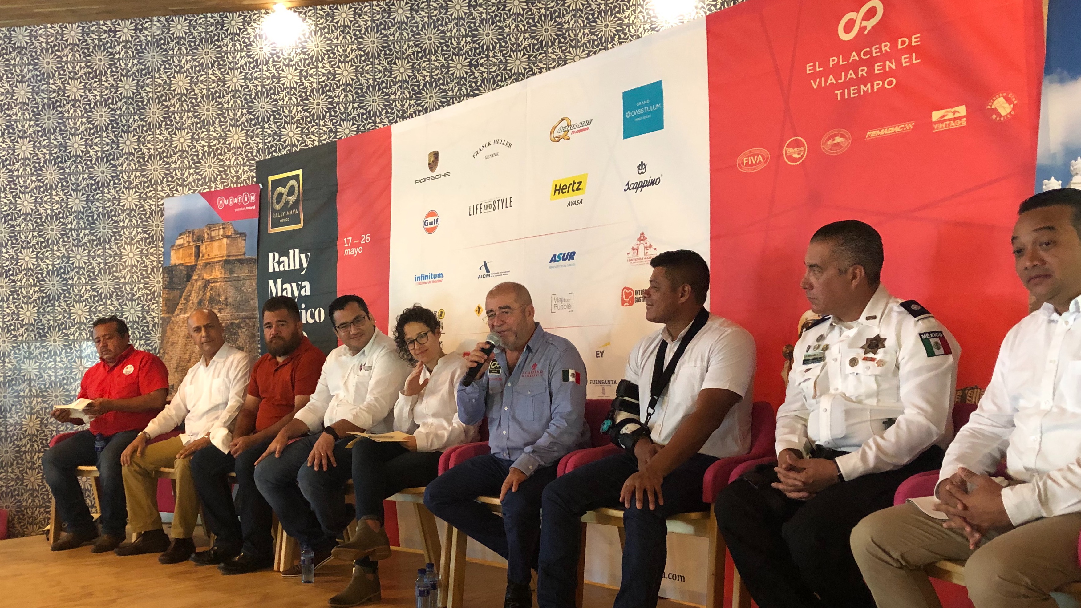 Conferencia de prensa en Mérida del Rally Maya