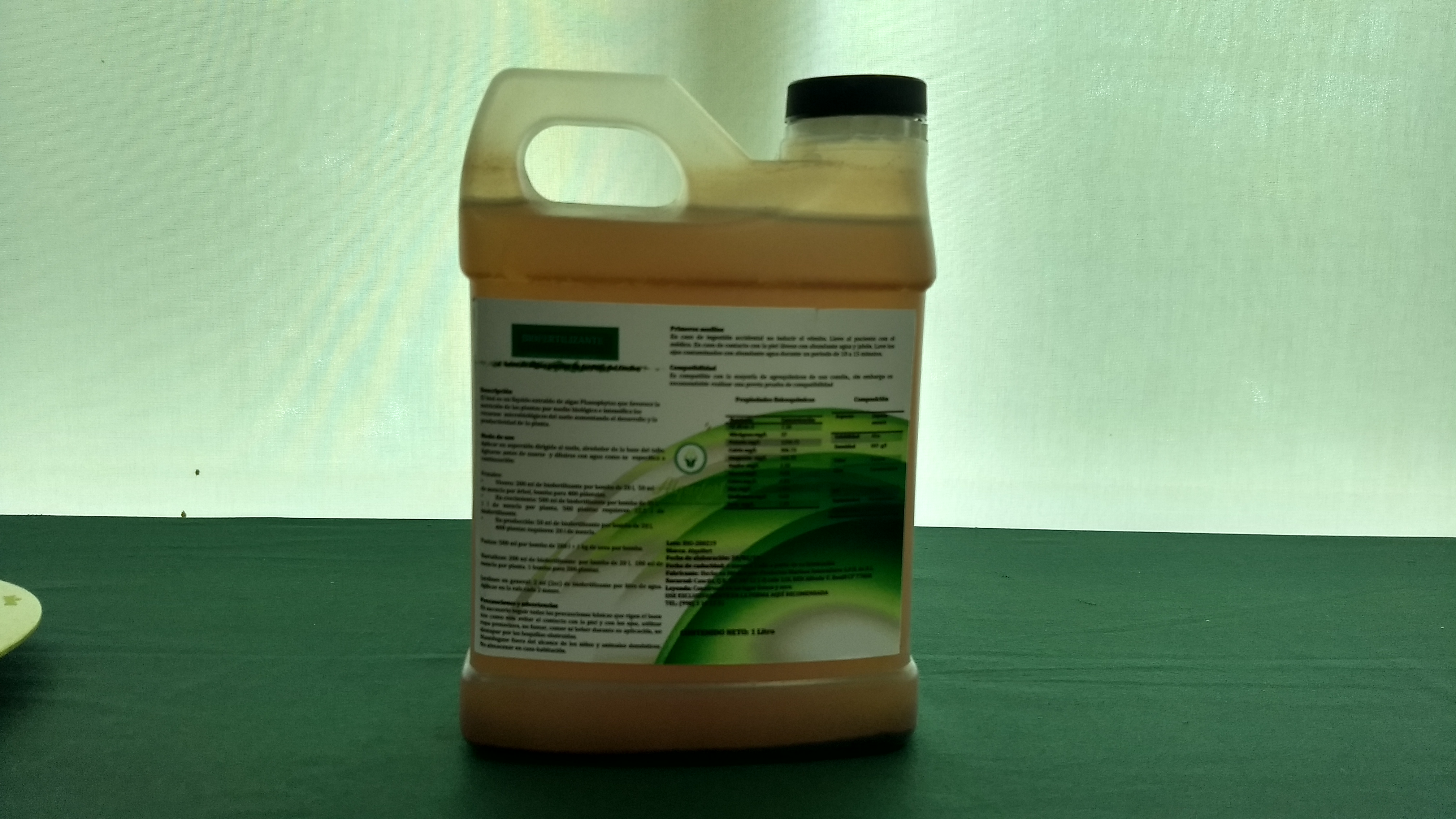 Fertilizante hecho con sargazo.