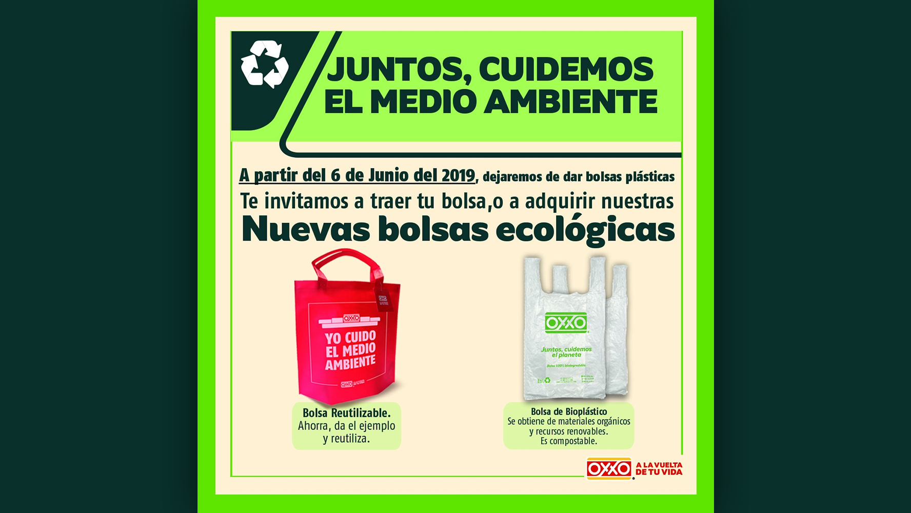 Así es como serán las nuevas bolsas ecológicas de Oxxo