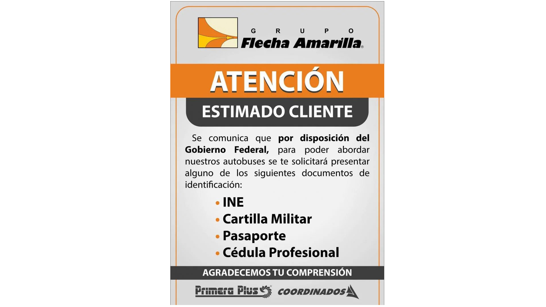 Autobuses piden identificación para cerrar paso a migrantes indocumentados