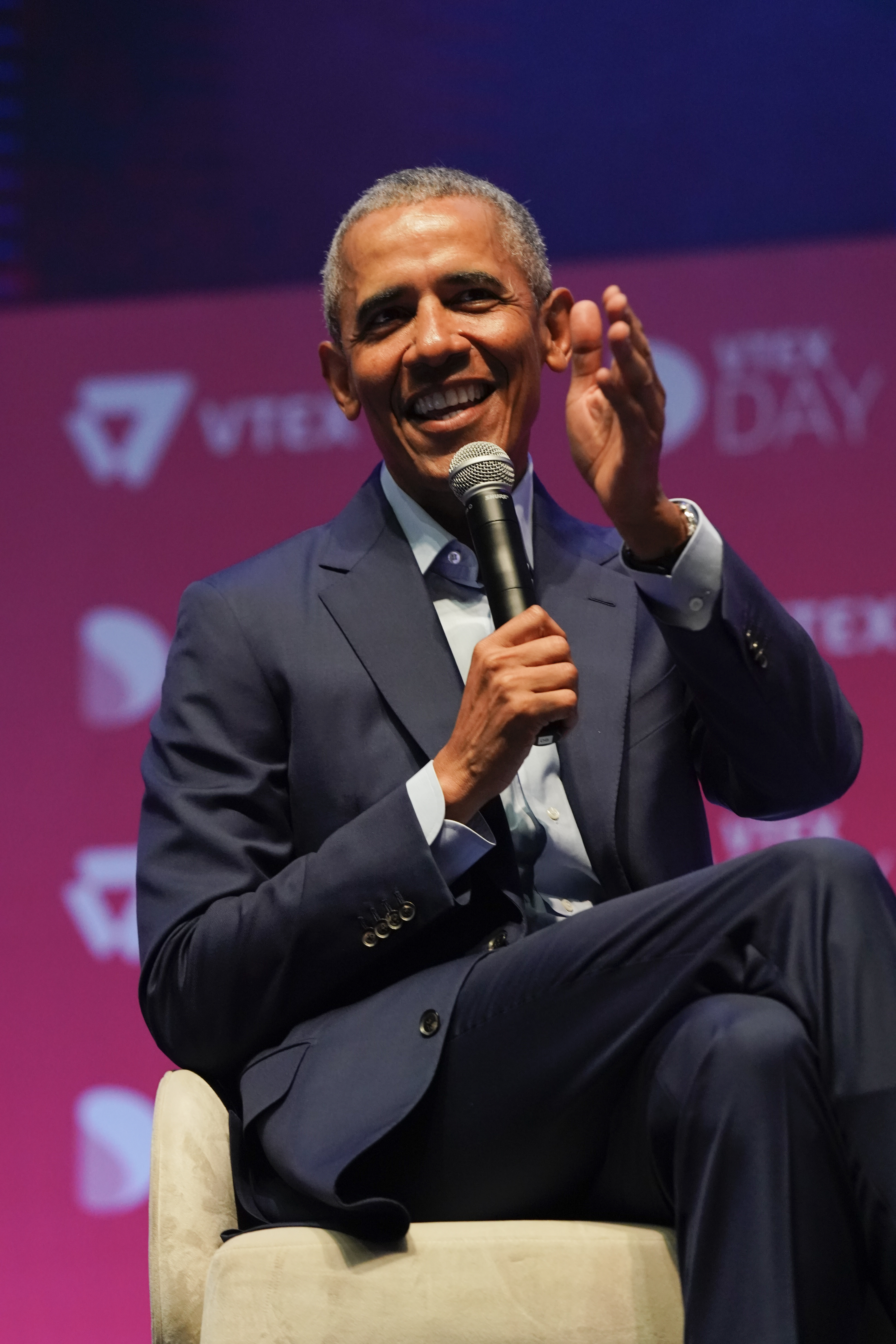 Barack Obama en la conferencia magistral de Vtex Day.