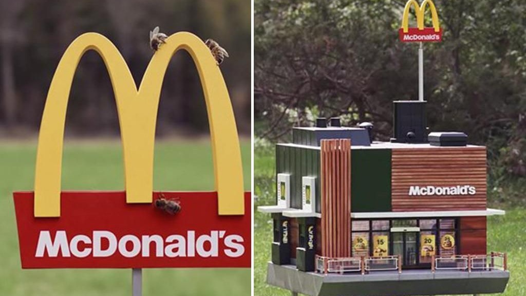 McDonald's crea su restaurante más pequeño del mundo... solo están invitadas las abejas