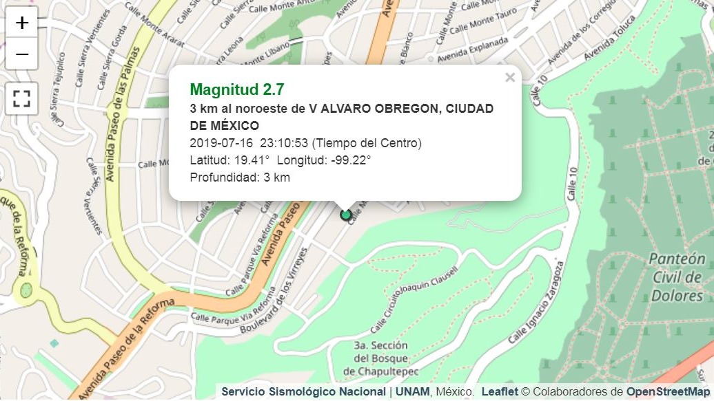 Este es el lugar exacto donde se registró el epicentro de los sismos de este martes