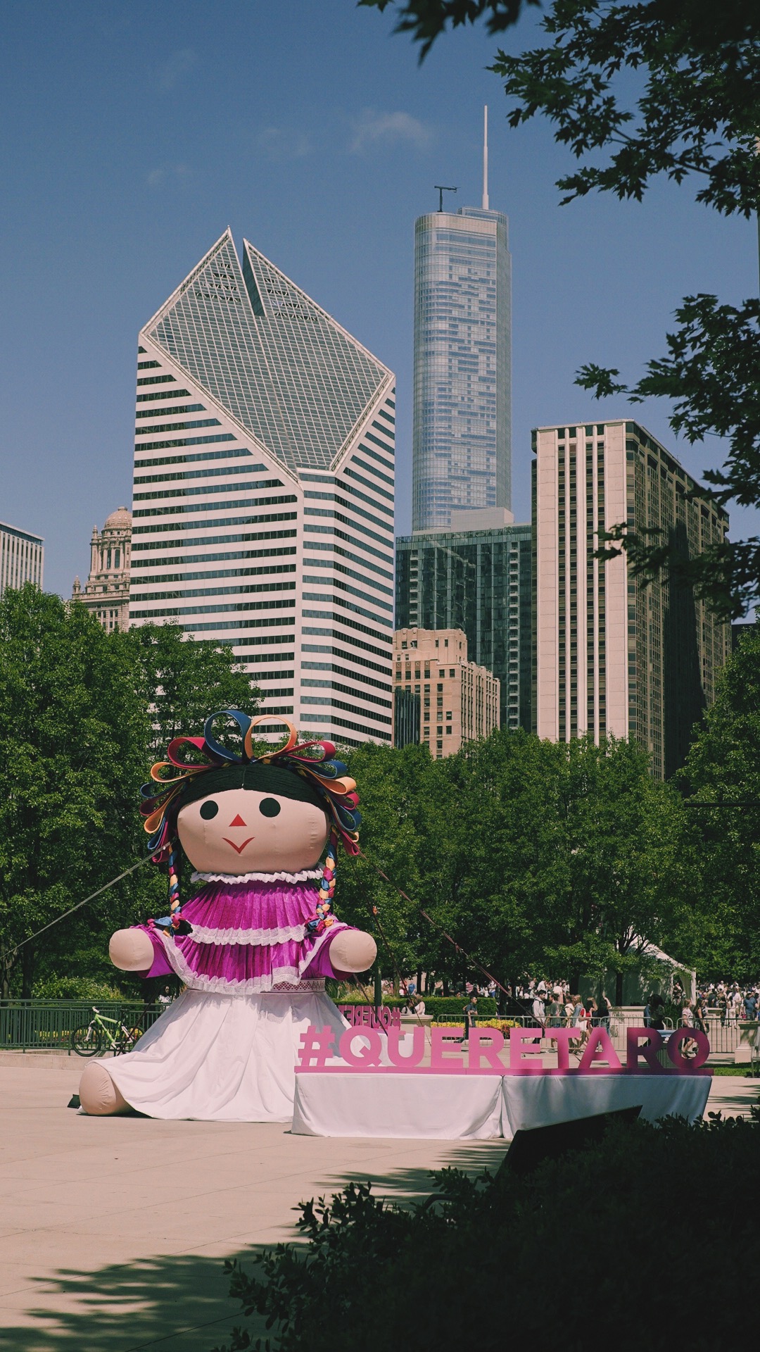 Lele en el Millennium Park en Chicago, Illinois, Estados Unidos.