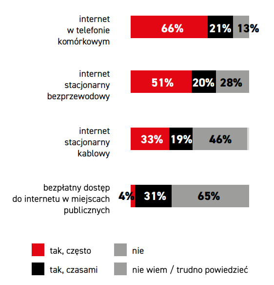 Polacy a dostęp do sieci. Gdzie, jak i po co używamy internetu?