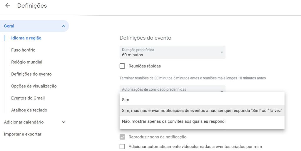 Calendário Google