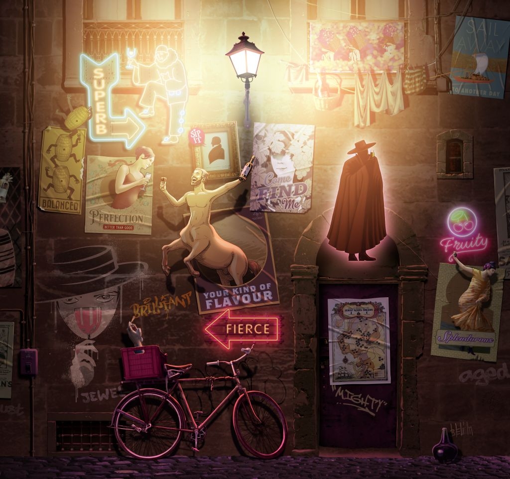 Mário Belém transforma universo visual da marca Sandeman em arte urbana - Meios & Publicidade