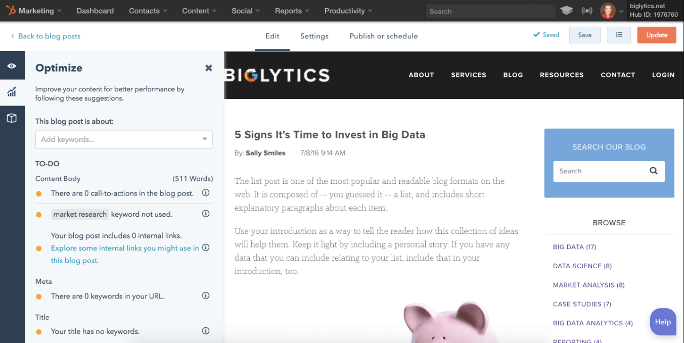 Nền tảng blog HubSpot