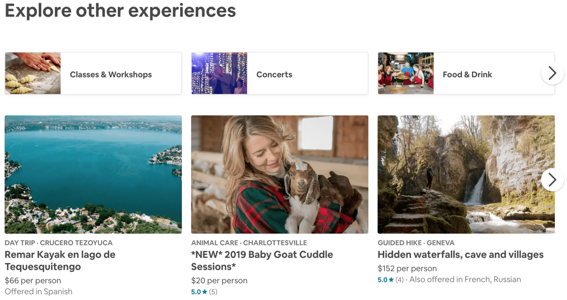 airbnb experiences screenshot