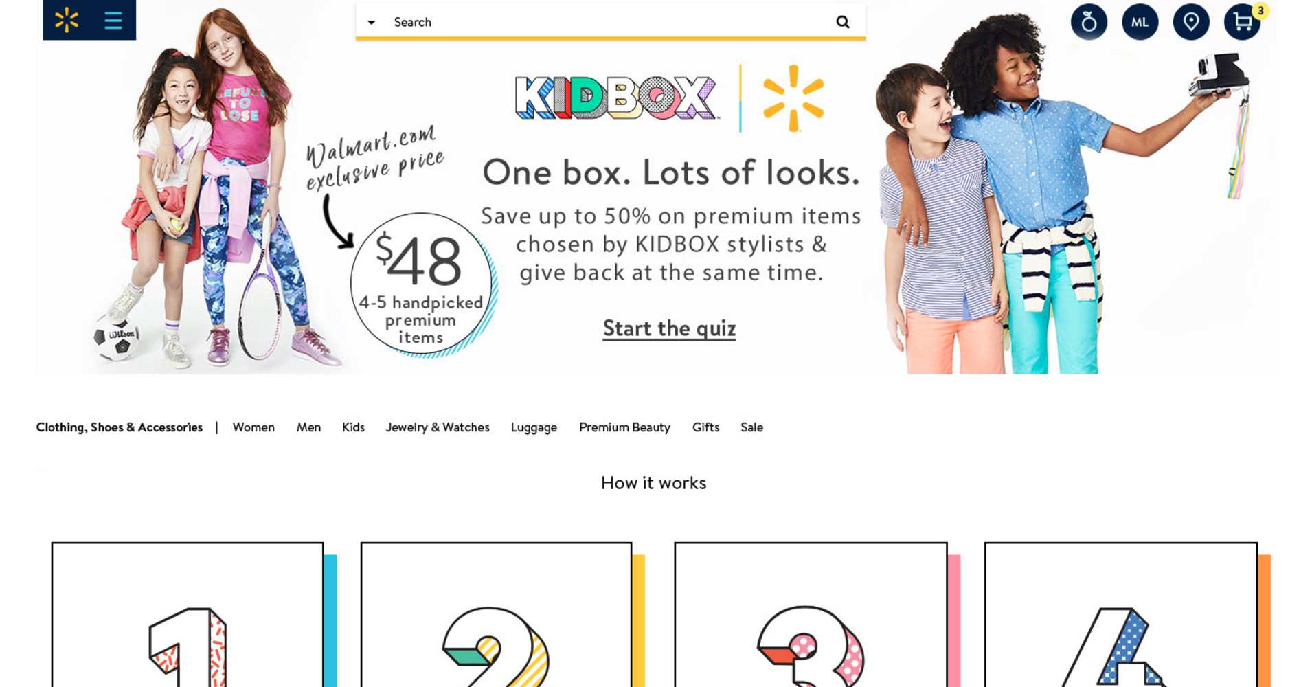 Walmart launches its first subscription box for apparel with Kidbox