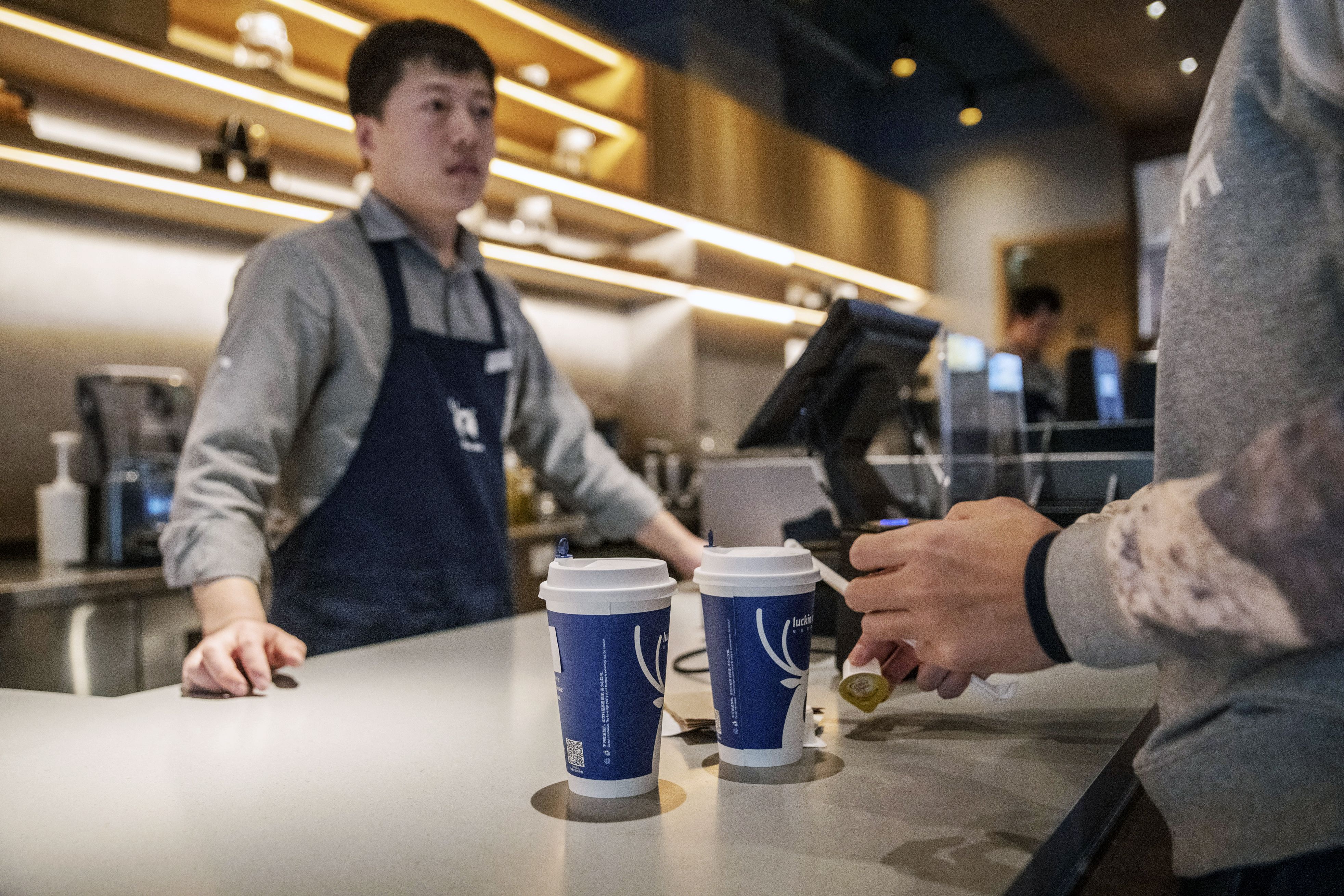 China-based Luckin Coffee CFO on IPO day on differences from Starbucks