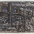 Leon Kossoff, 'King's Cross Stormy Day no. 4,' 2004, charcoal and pastel on paper