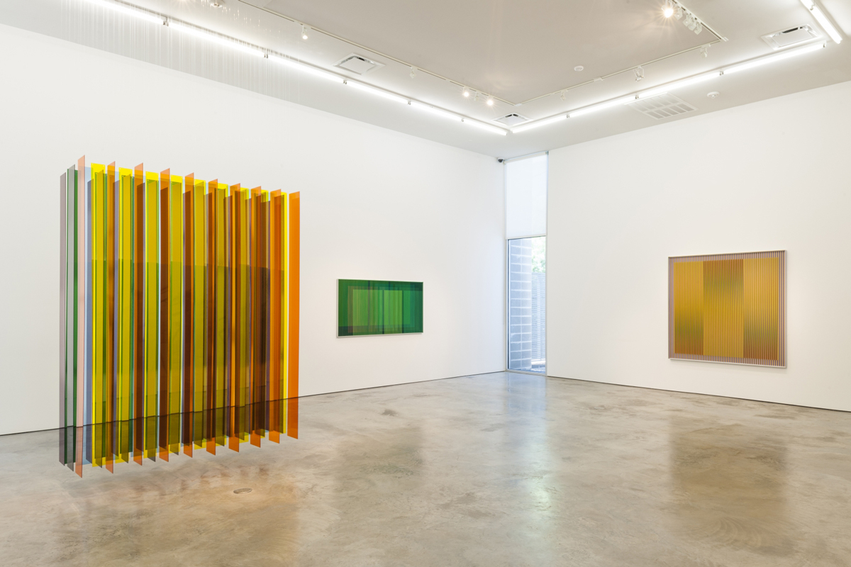 Installation view of Carlos Cruz-Diez, Autonomía del Color, 2017, at Sicardi | Ayers | Bacino, Houston. 