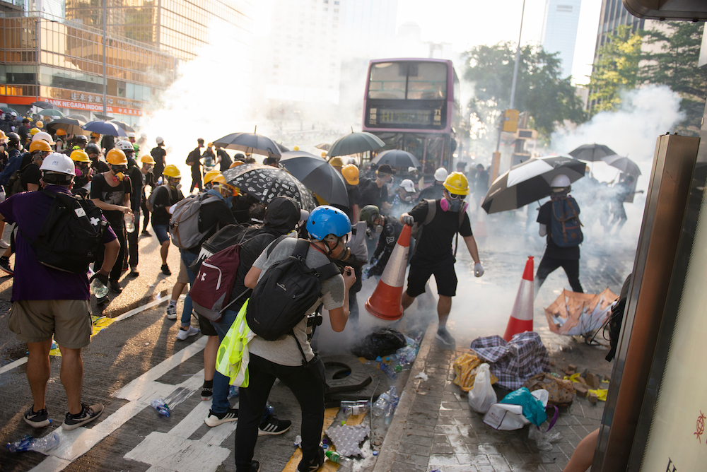 Hong Kong protesters.