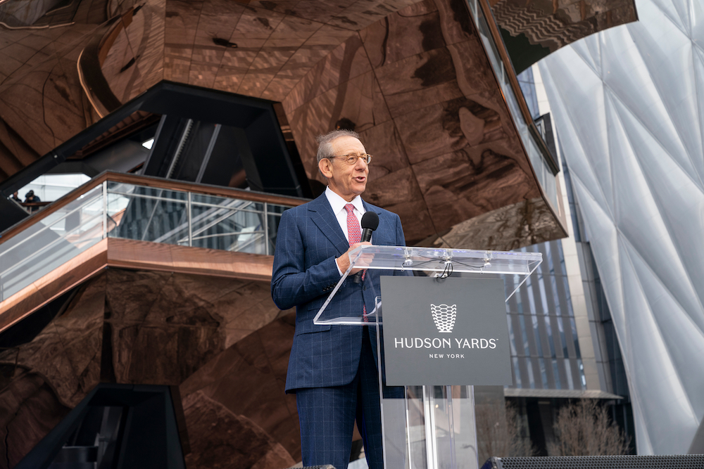 Stephen M. Ross in front of
