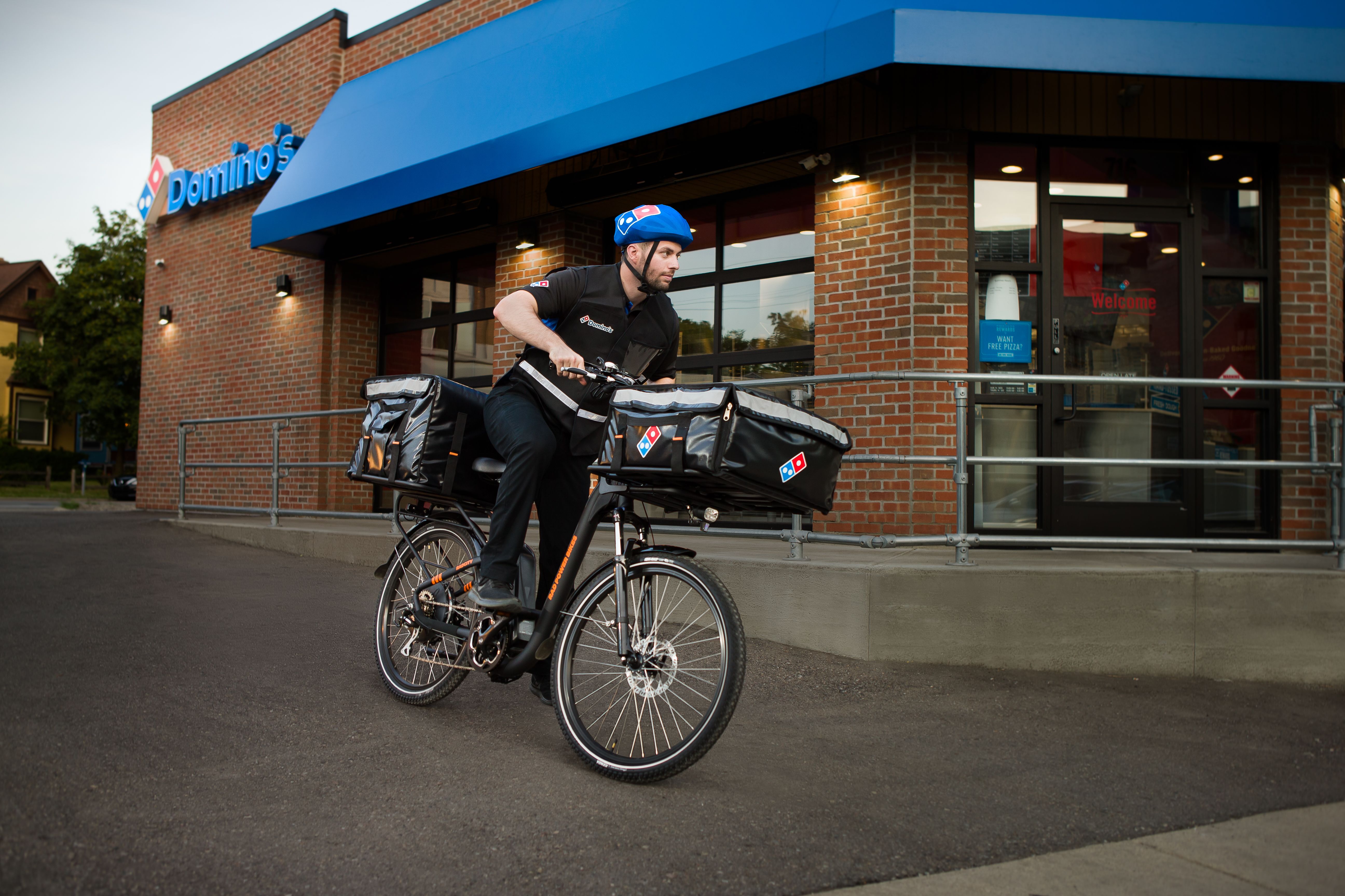 Domino's embraces delivery via e-bike, following in the footsteps of GrubHub and UberEats