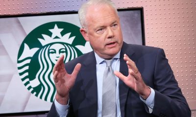 Starbucks CEO says business is rebounding in markets where vaccinations are up