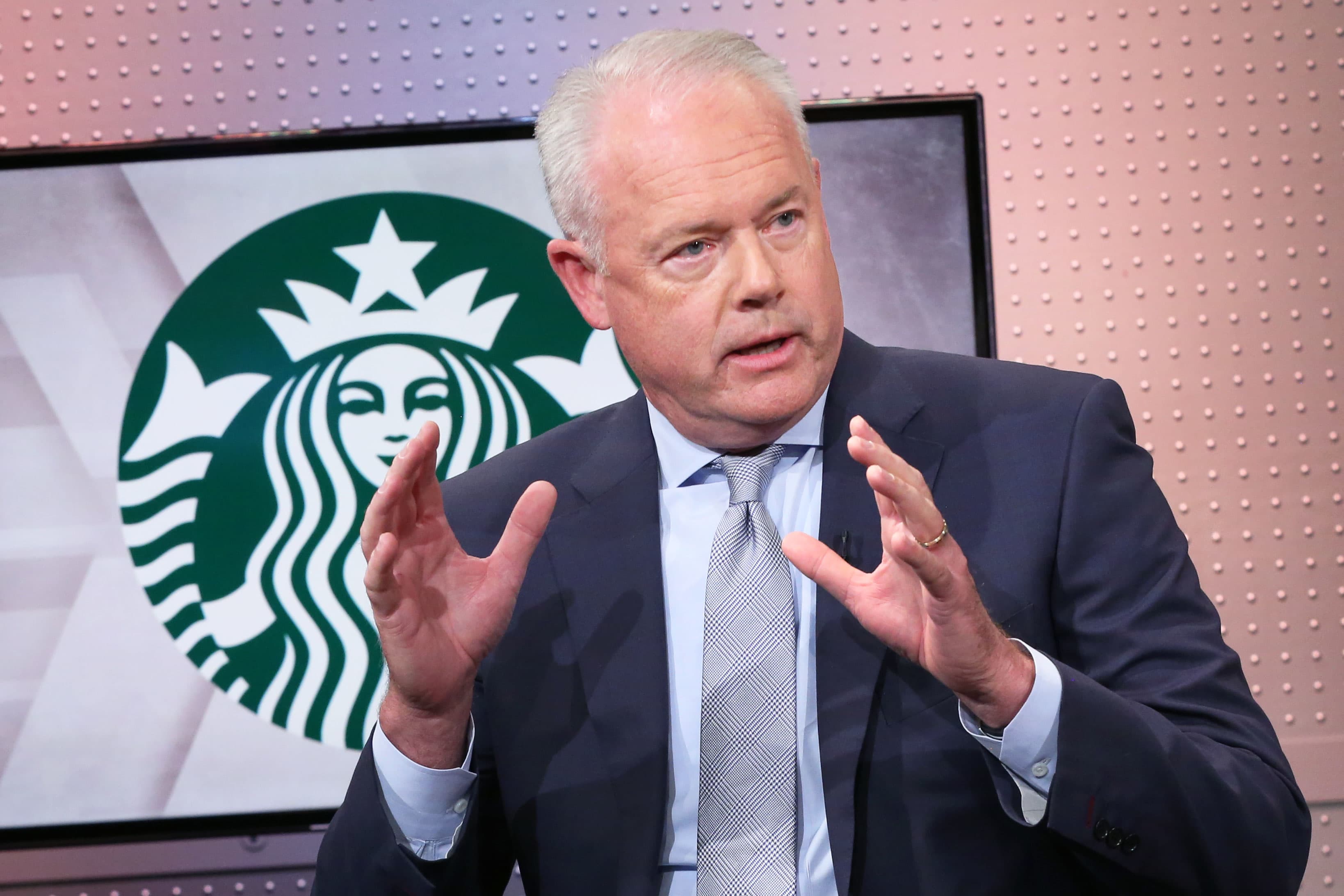 Starbucks CEO says business is rebounding in markets where vaccinations are up