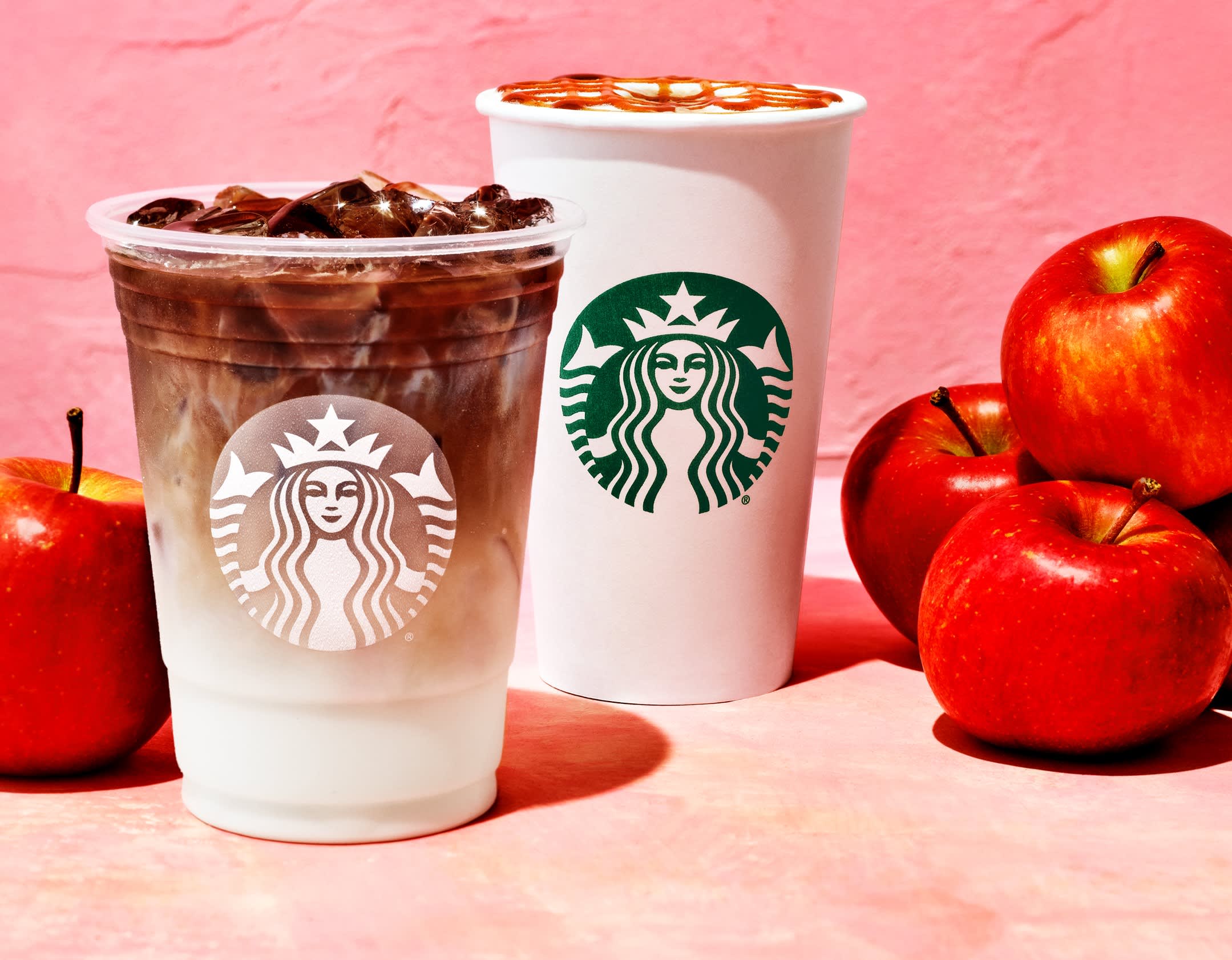 Starbucks' new apple crisp macchiato joins pumpkin spice latte on the fall menu