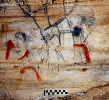 A pictograph showing a human and