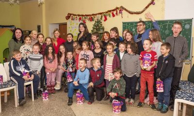 The team of Charity Calendar congratulate children from the Living Hope Foundation on St. Nicholas Day